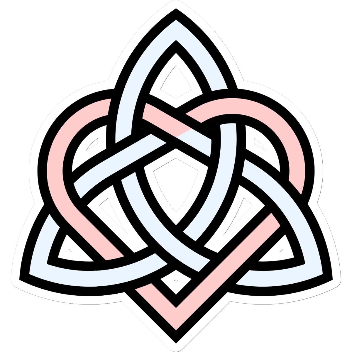 Woven Celtic Hearts Sticker