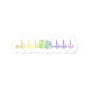 Rainbow Heartbeat Melodeon Sticker