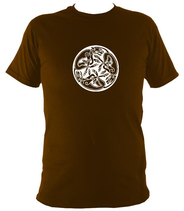 Celtic Tribal Spiral T-shirt - T-shirt - Dark Chocolate - Mudchutney