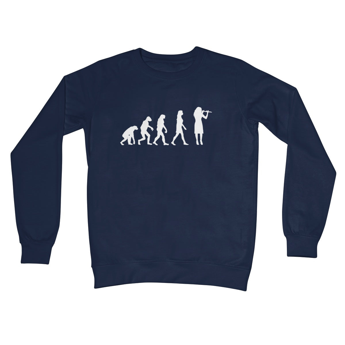 Evolution of Female Flute Players Sweatshirt