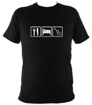 Eat, Sleep, Play Fiddle T-shirt - T-shirt - Black - Mudchutney