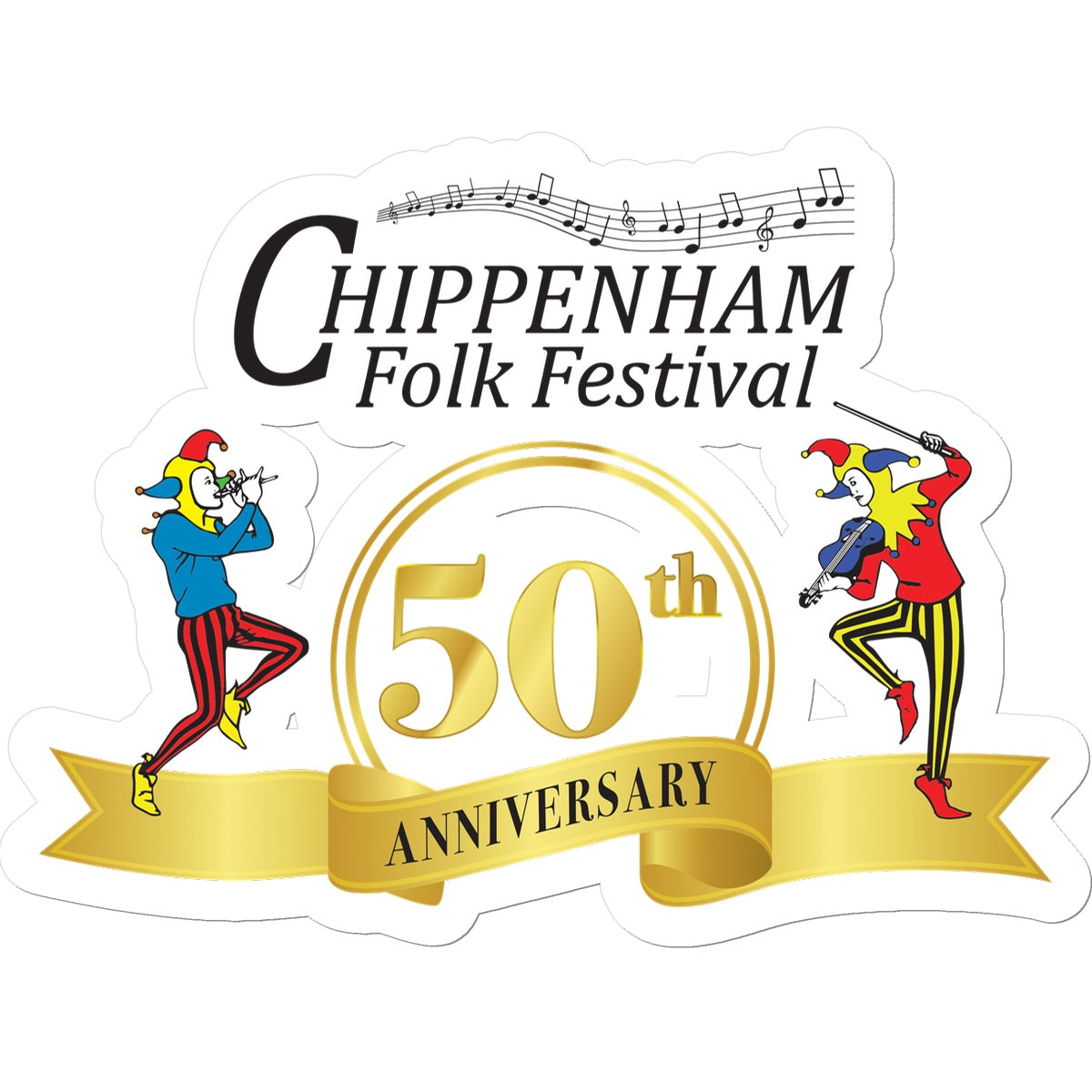 Chippenham Folk Festival 50th Anniversary Sticker