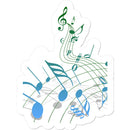 Abstract Music Score Sticker