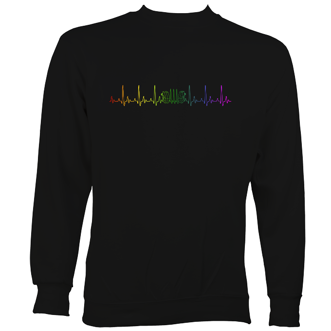 Heartbeat Concertina in Rainbow Colours Sweatshirt