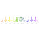 Rainbow Heartbeat Melodeon Sticker