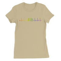 Rainbow Heartbeat Accordion Women's T-Shirt