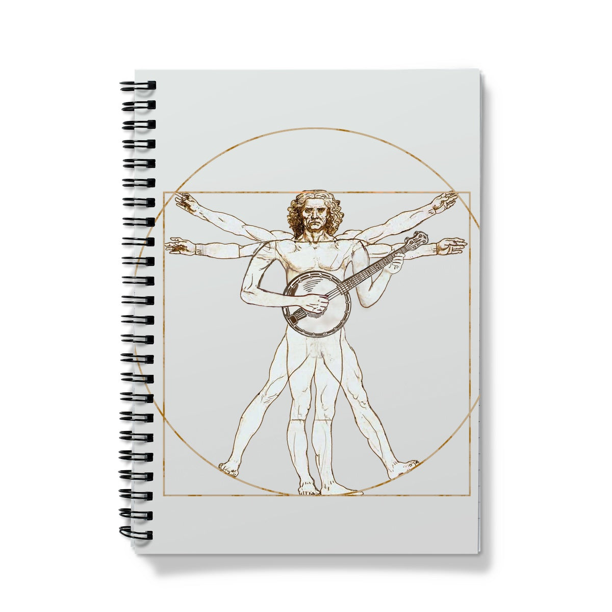 Da Vinci Vitruvian Man Banjo Notebook