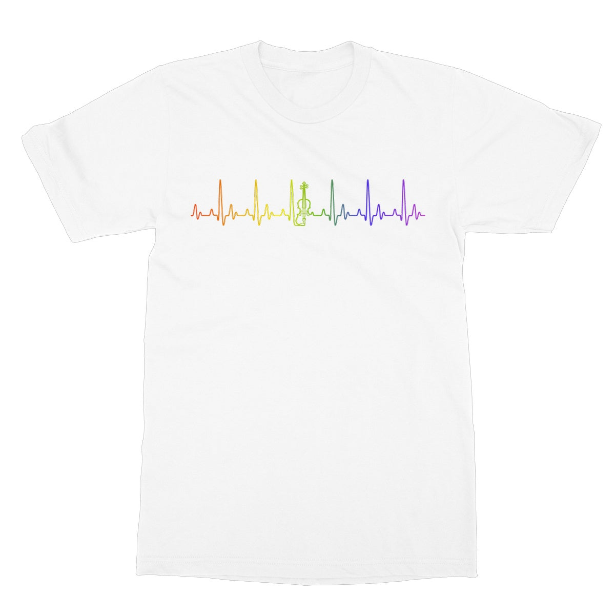 Rainbow Heartbeat Fiddle T-Shirt