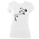 Ladies Flower Fitted T-shirt - T-shirt - White - Mudchutney