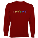 Rainbow Coloured Row of Guitars Sweatshirt