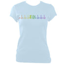 update alt-text with template ""Heartbeat Rainbow Accordion Ladies Fitted T-shirt - T-shirt - White - Mudchutney