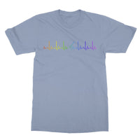 Rainbow Heartbeat Guitar T-Shirt