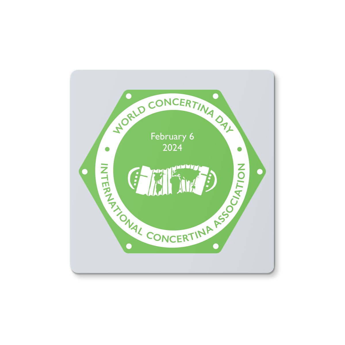 World Concertina Day 2024 Coaster