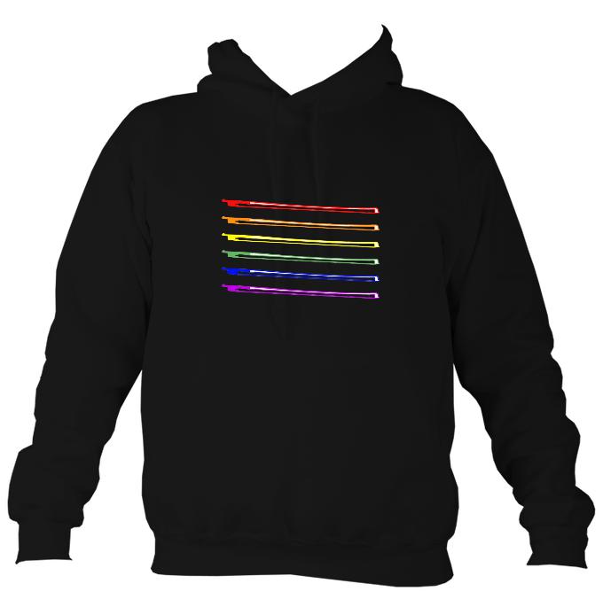 Rainbow Bows Hoodie-Hoodie-Jet black-Mudchutney