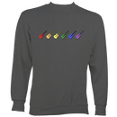 Rainbow Coloured Row of Guitars Sweatshirt