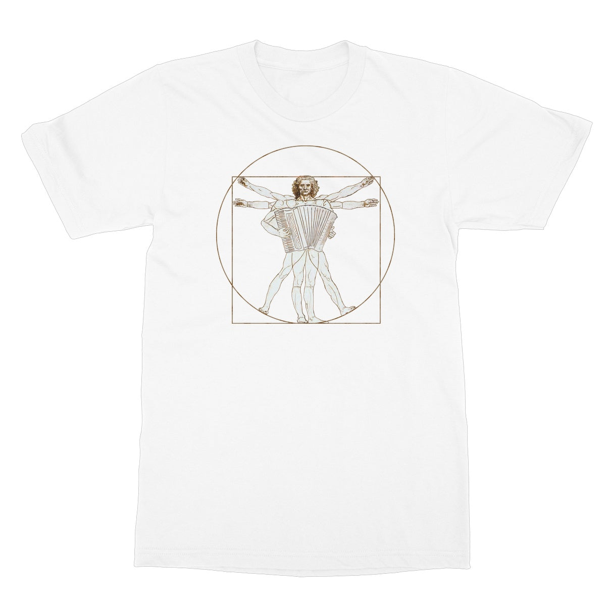 Da Vinci Vitruvian Man Accordion T-Shirt