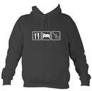 Eat, Sleep, Play Fiddle Hoodie-Hoodie-Charcoal-Mudchutney