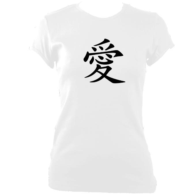 Japanese "Love" Symbol Ladies Fitted T-shirt