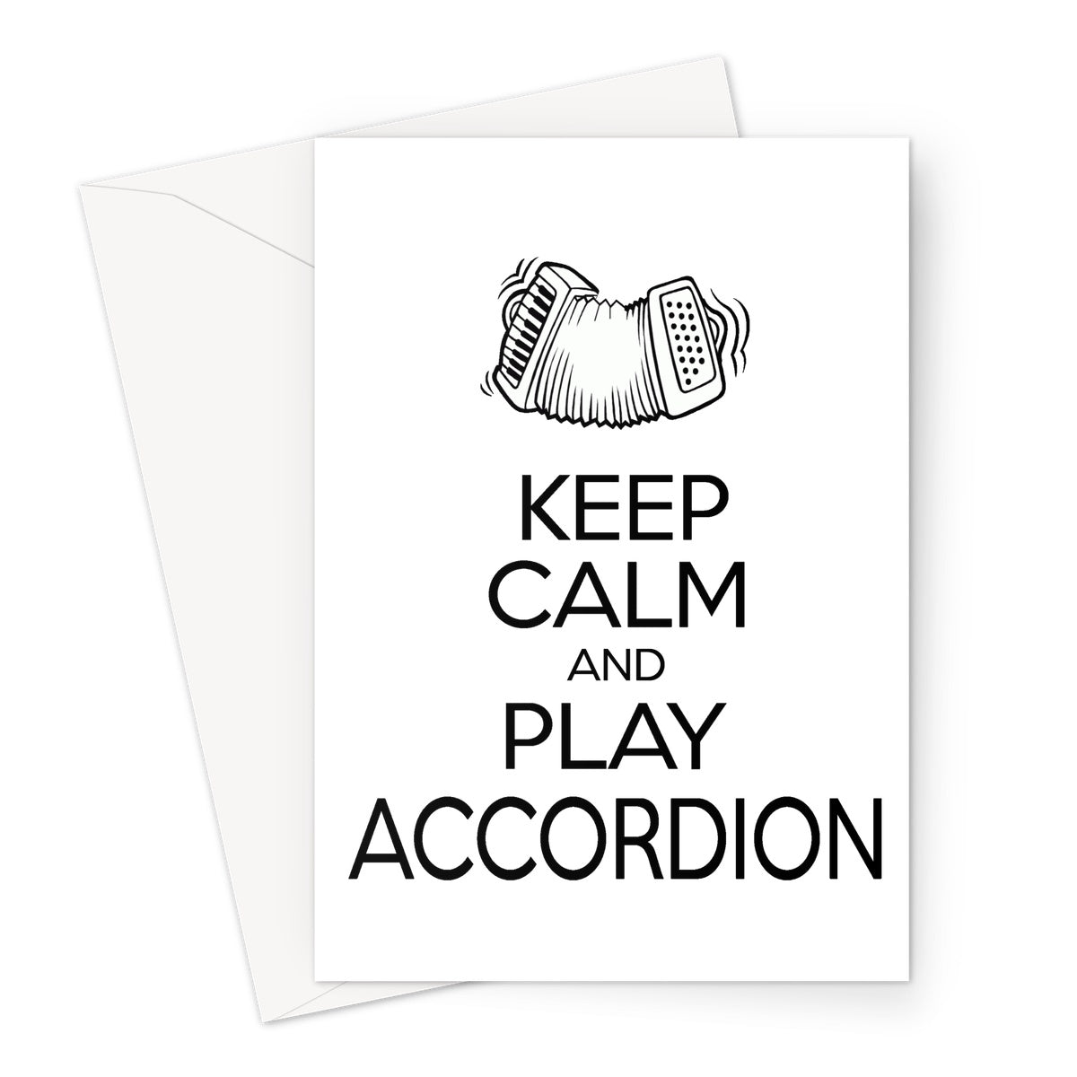 Keep Calm & Play Accordion Greeting Card