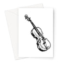 Fiddle Sketch Greeting Card