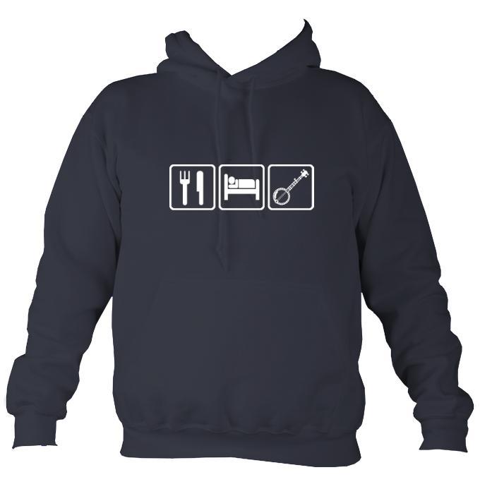 Eat, Sleep, Play Banjo Hoodie-Hoodie-Denim-Mudchutney