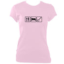 update alt-text with template Eat, Sleep, Play Banjo Ladies Fitted T-shirt - T-shirt - Light Pink - Mudchutney