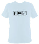 Eat, Sleep, Play Banjo T-shirt - T-shirt - Light Blue - Mudchutney