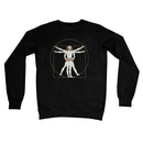 Da Vinci Vitruvian Man Concertina Crew Neck Sweatshirt