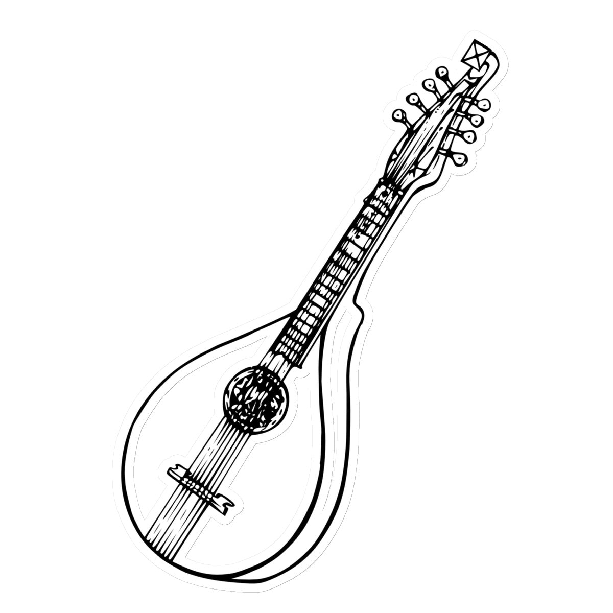 Mandolin Sketch Sticker