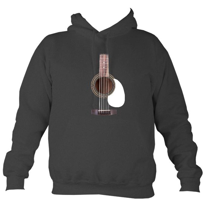 Guitar Strings and Neck Hoodie-Hoodie-Charcoal-Mudchutney