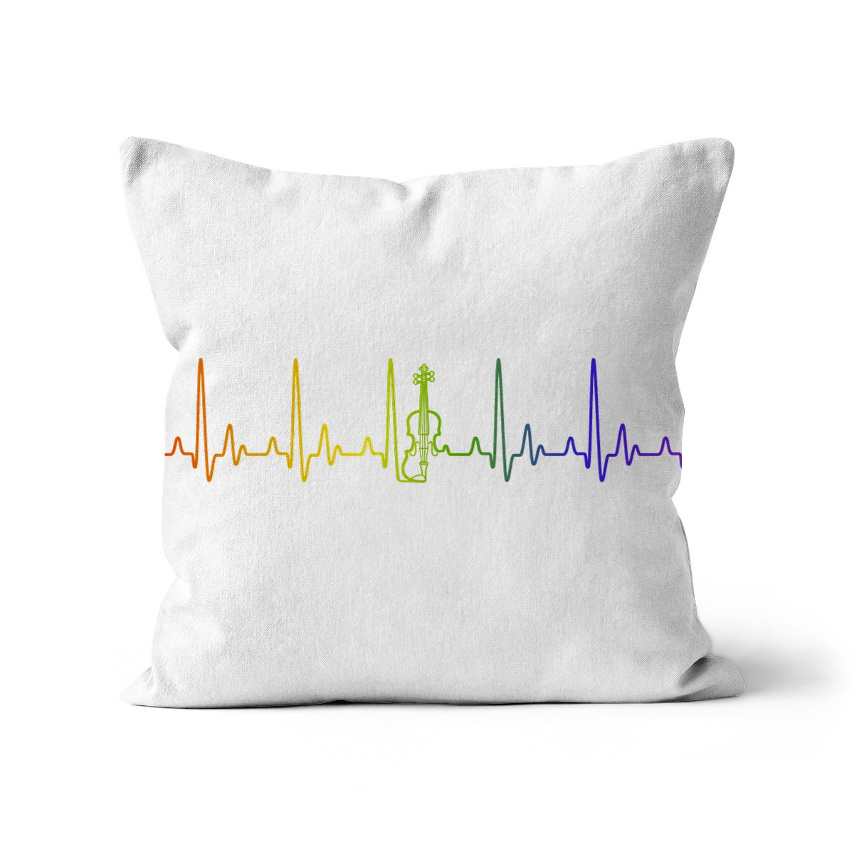 Rainbow Heartbeat Fiddle Cushion