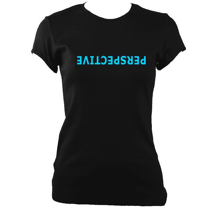 Perspective Upside Down Ladies Fitted T-shirt