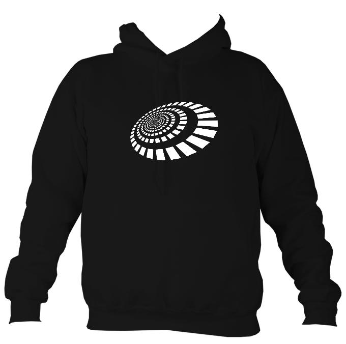 Spiral Blocks Hoodie-Hoodie-Jet black-Mudchutney