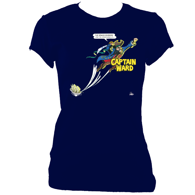 The Demon Barbers "Captain Ward" Ladies Fitted T-shirt