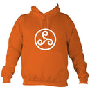 Celtic Triple Spiral Hoodie-Hoodie-Burnt orange-Mudchutney