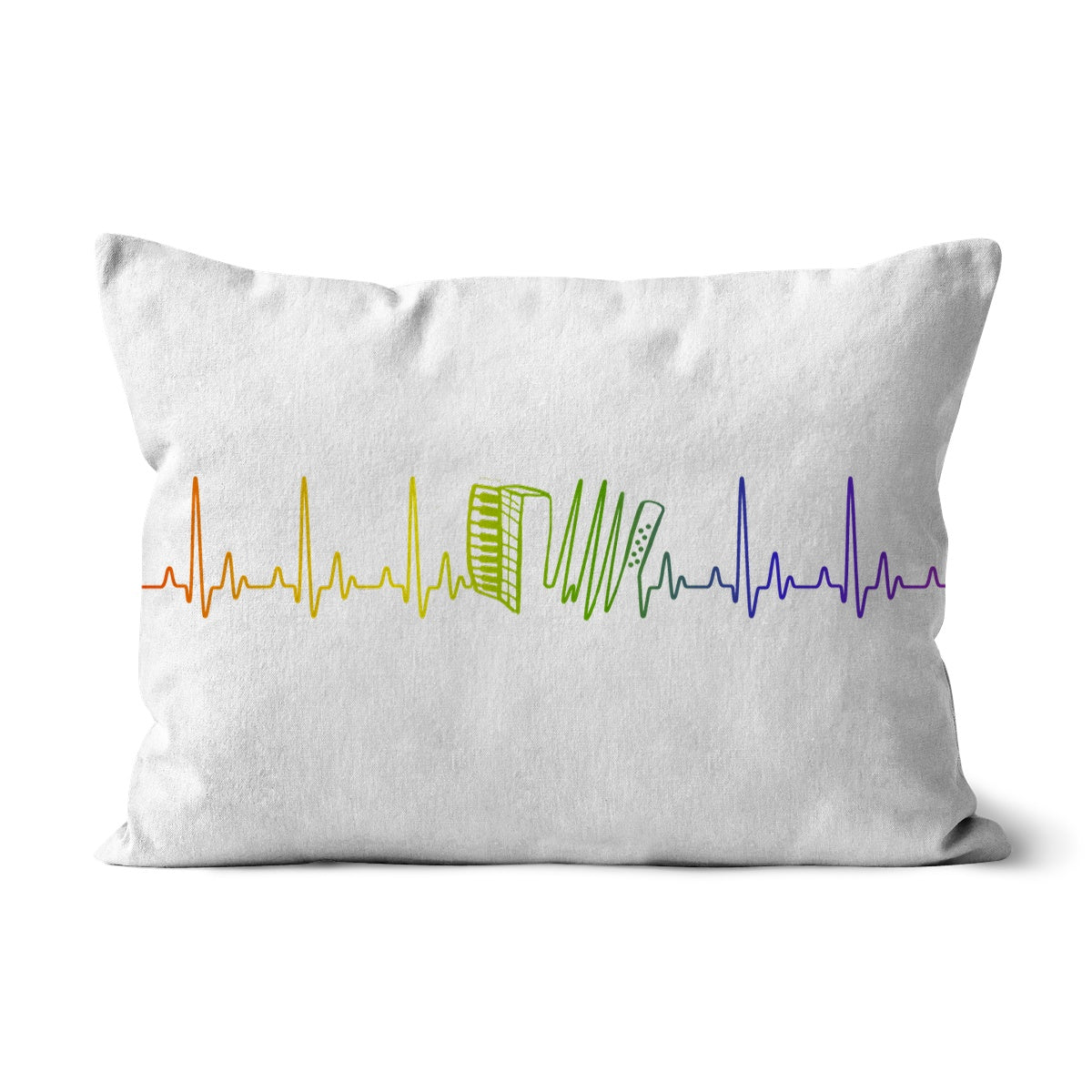 Rainbow Heartbeat Accordion Cushion