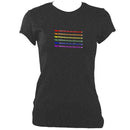 update alt-text with template Rainbow Bows Ladies Fitted T-shirt - T-shirt - Dark Heather - Mudchutney