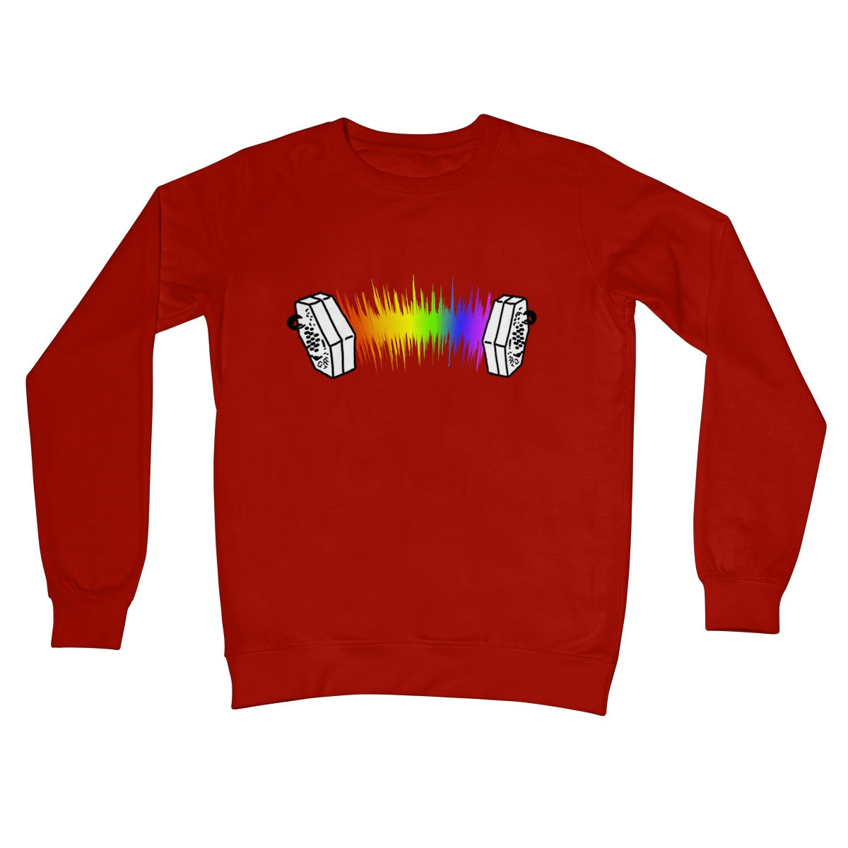 Rainbow Sound Wave Concertina Sweatshirt