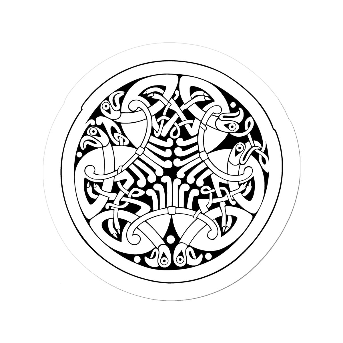 Celtic Interwoven Birds Sticker