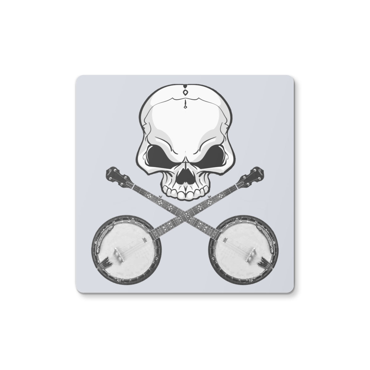 Skull and crossed Banjos Coaster