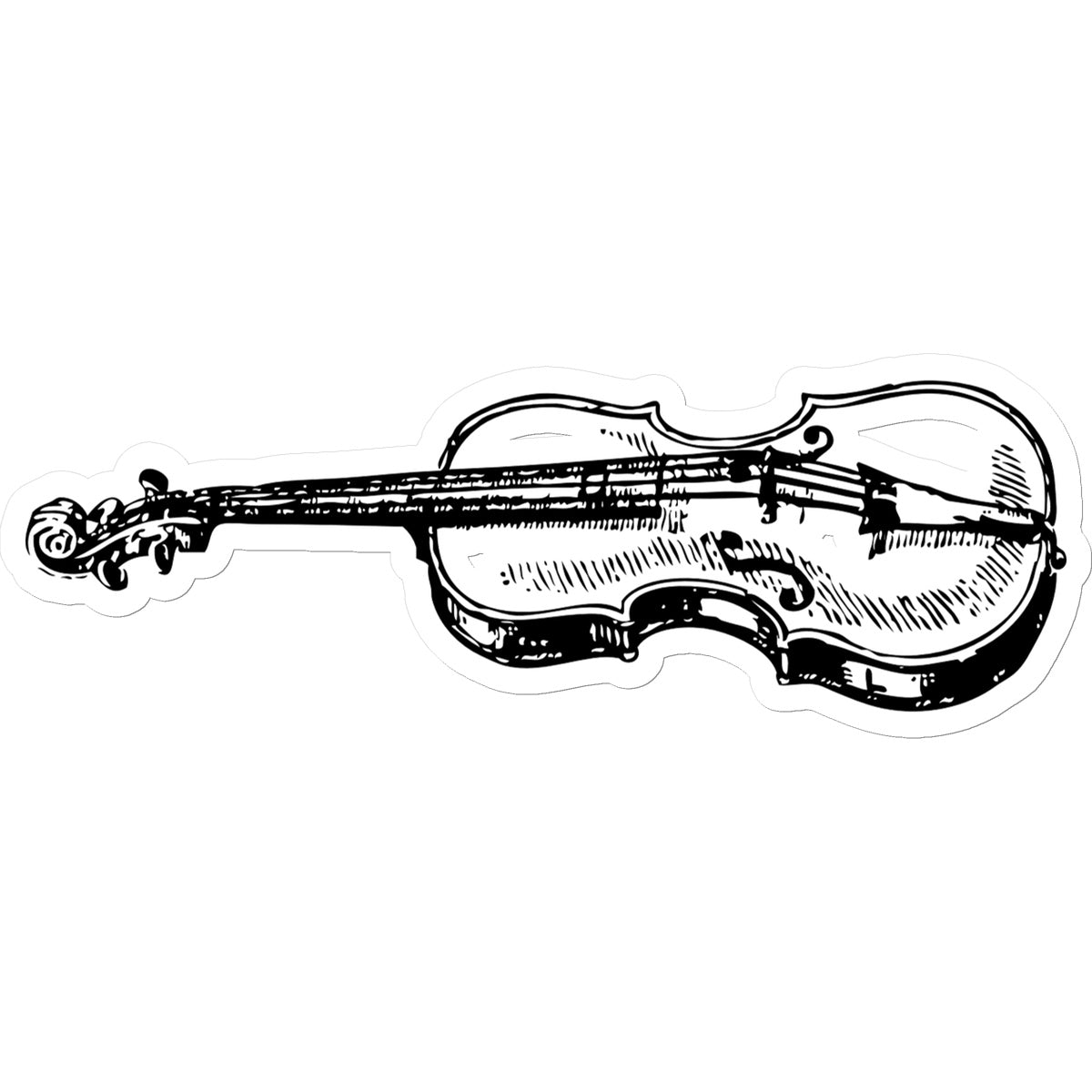 Fiddle Sketch Sticker