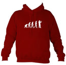 Evolution of Flute Players Hoodie-Hoodie-Red hot chilli-Mudchutney