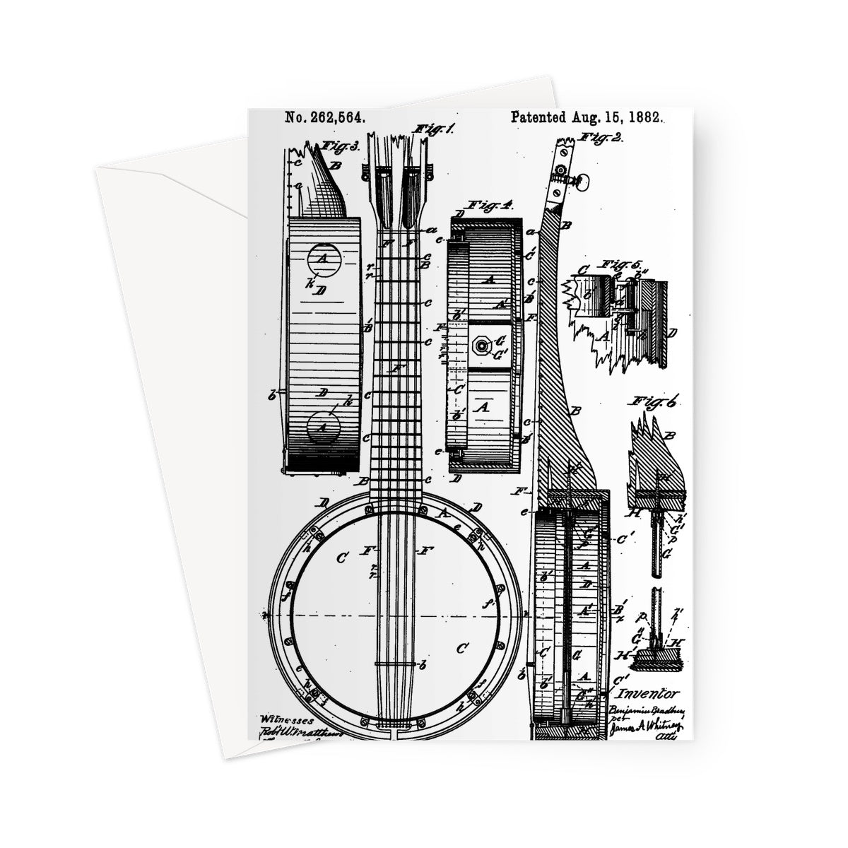 Banjo Patent Greeting Card