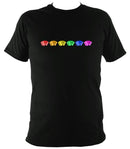 Rainbow of Melodeons T-shirt - T-shirt - Black - Mudchutney