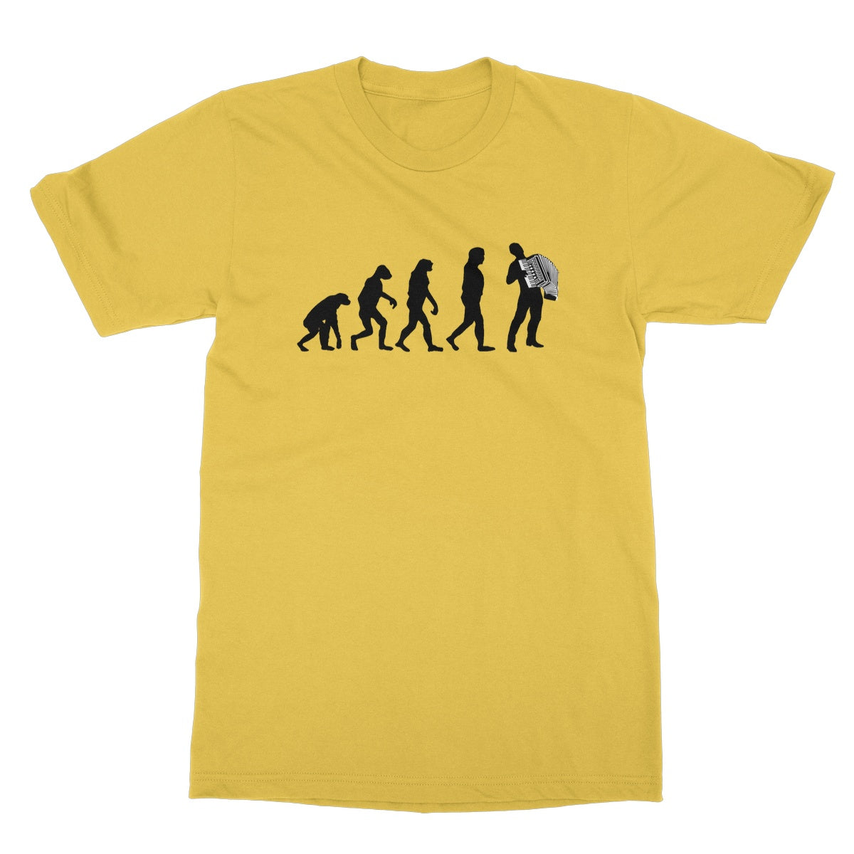 Evolution of Accordion Player T-Shirt