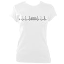 update alt-text with template Heartbeat Concertina Ladies Fitted T-shirt - T-shirt - White - Mudchutney