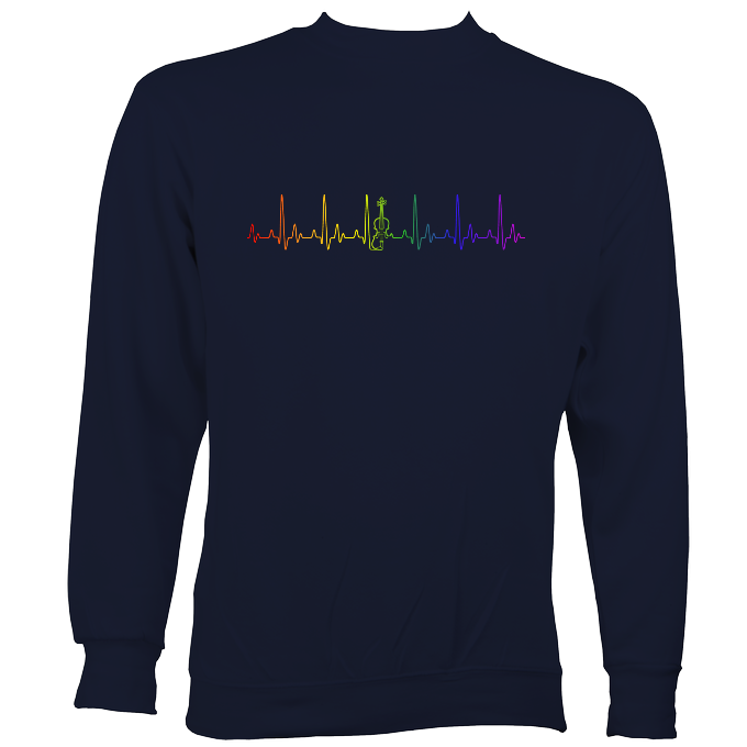 Heartbeat Fiddle in Rainbow Colours Sweatshirt